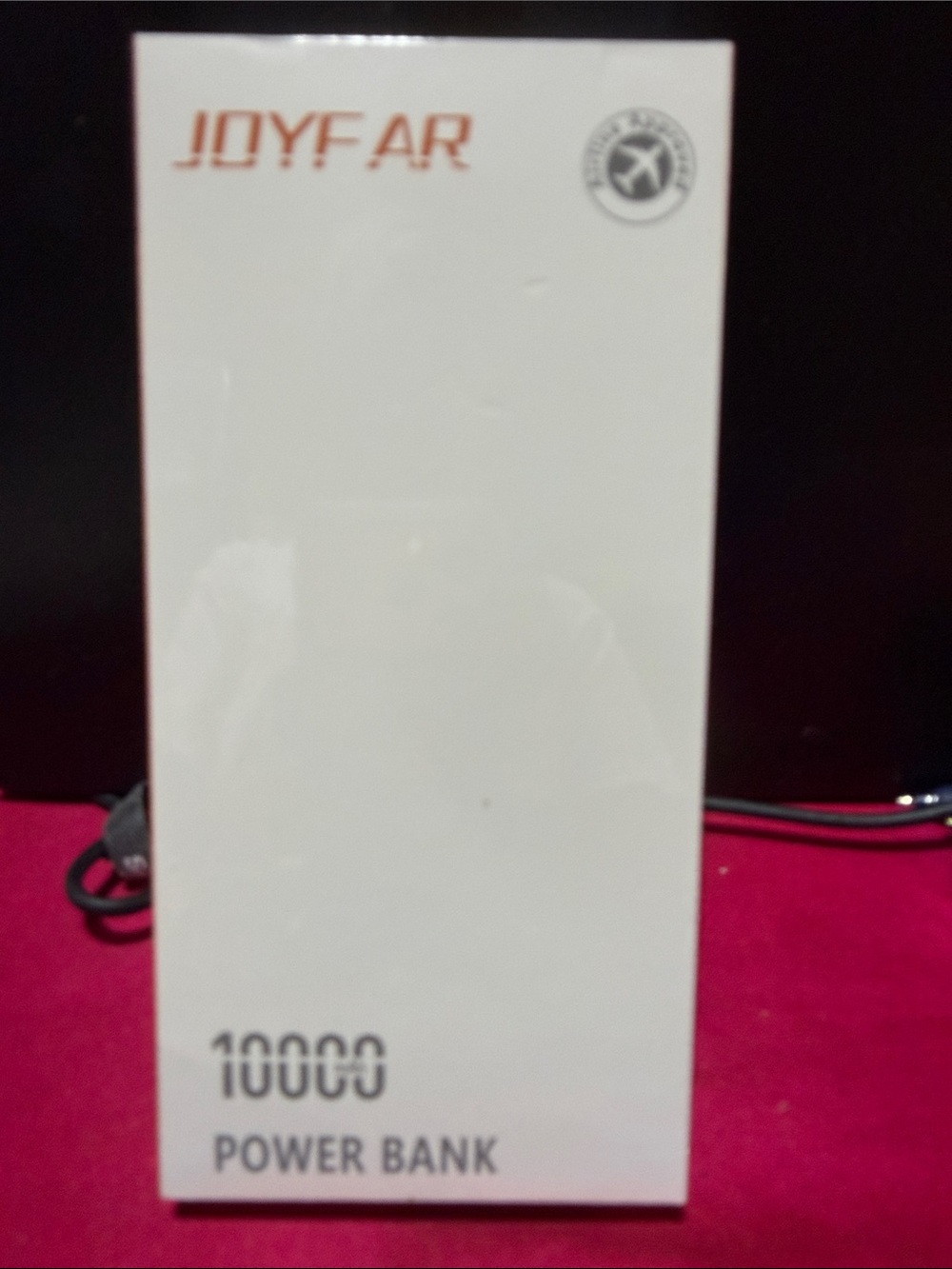 10000mAh White Portable Power Bank - Slim Rechargeable Charger